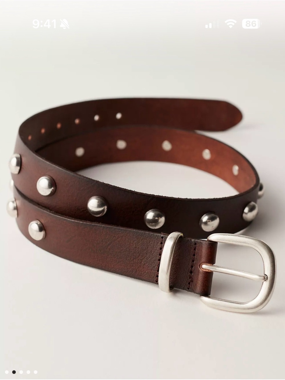 Free people Rhode Stud Belt in Cognac